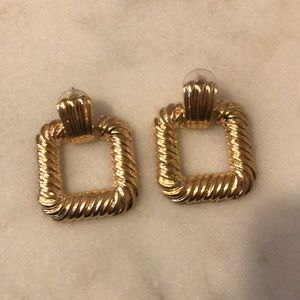 Big gold earrings